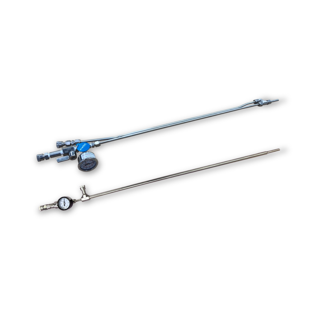 Sampling probe with static dilution